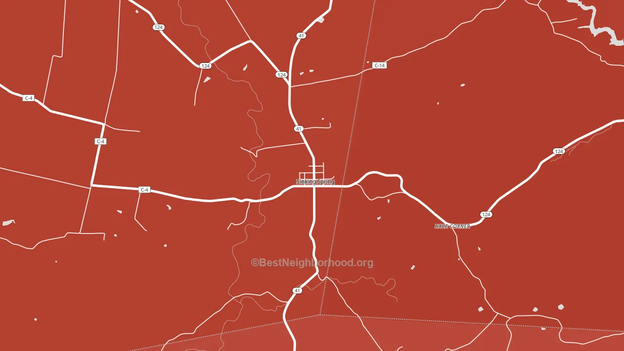 45172, OH block-group political-lean map