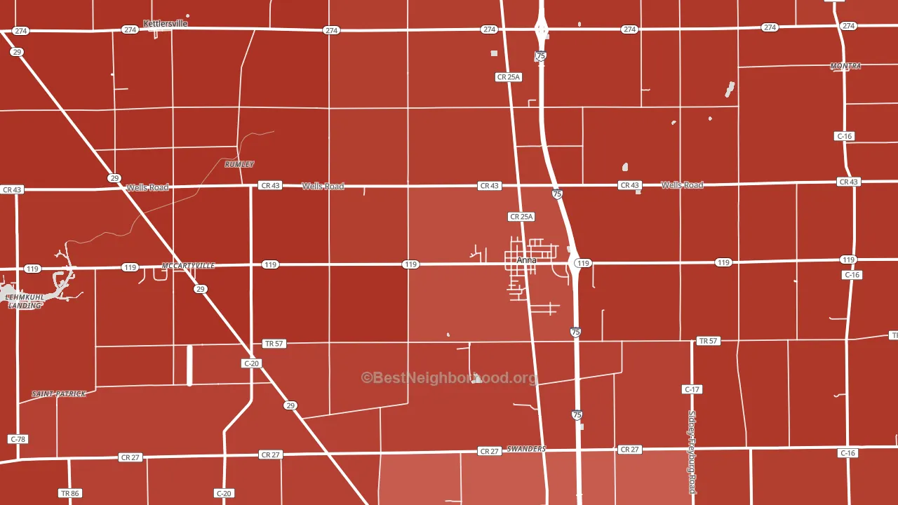 45302, OH block-group political-lean map