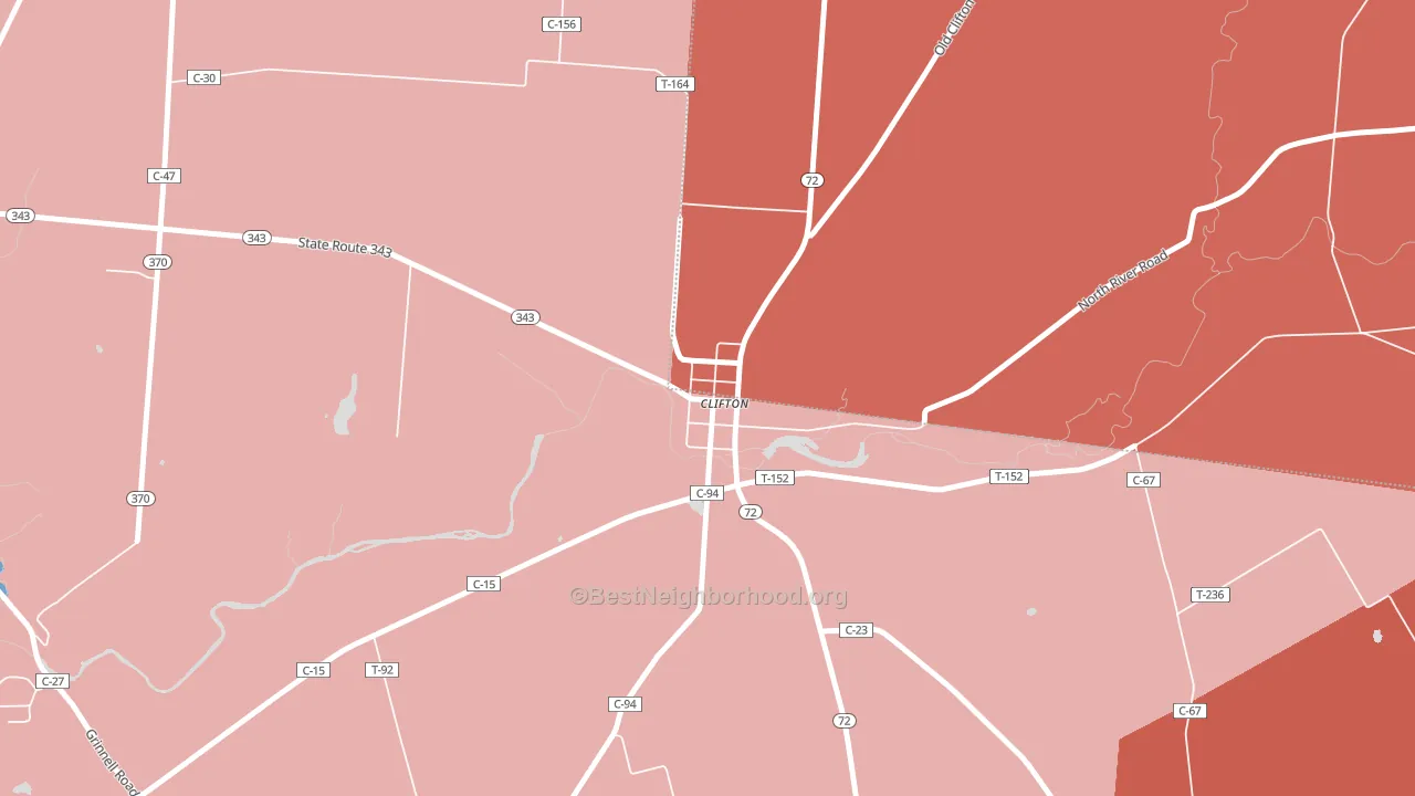 45316, OH block-group political-lean map