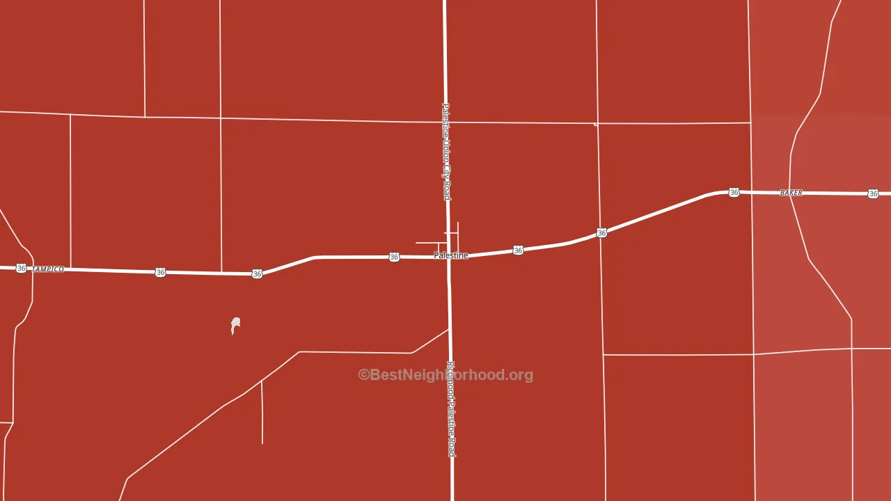 45352, OH block-group political-lean map