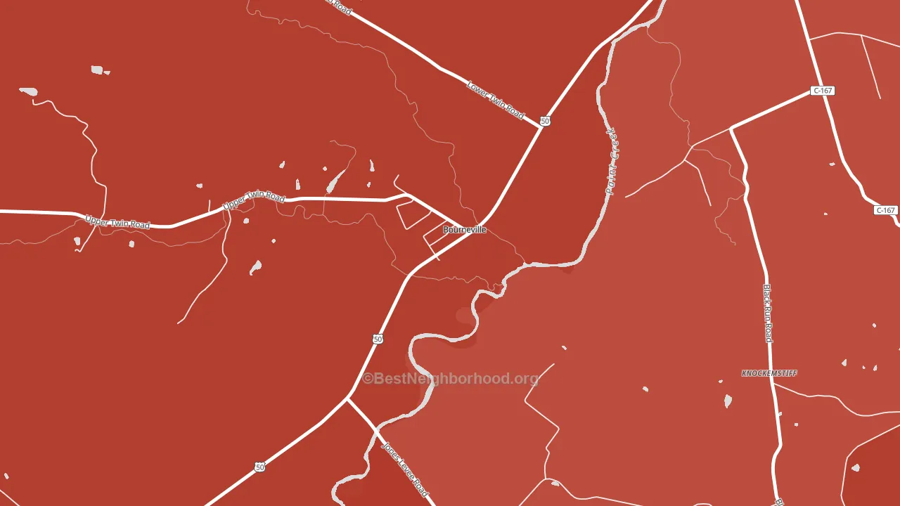 45617, OH block-group political-lean map