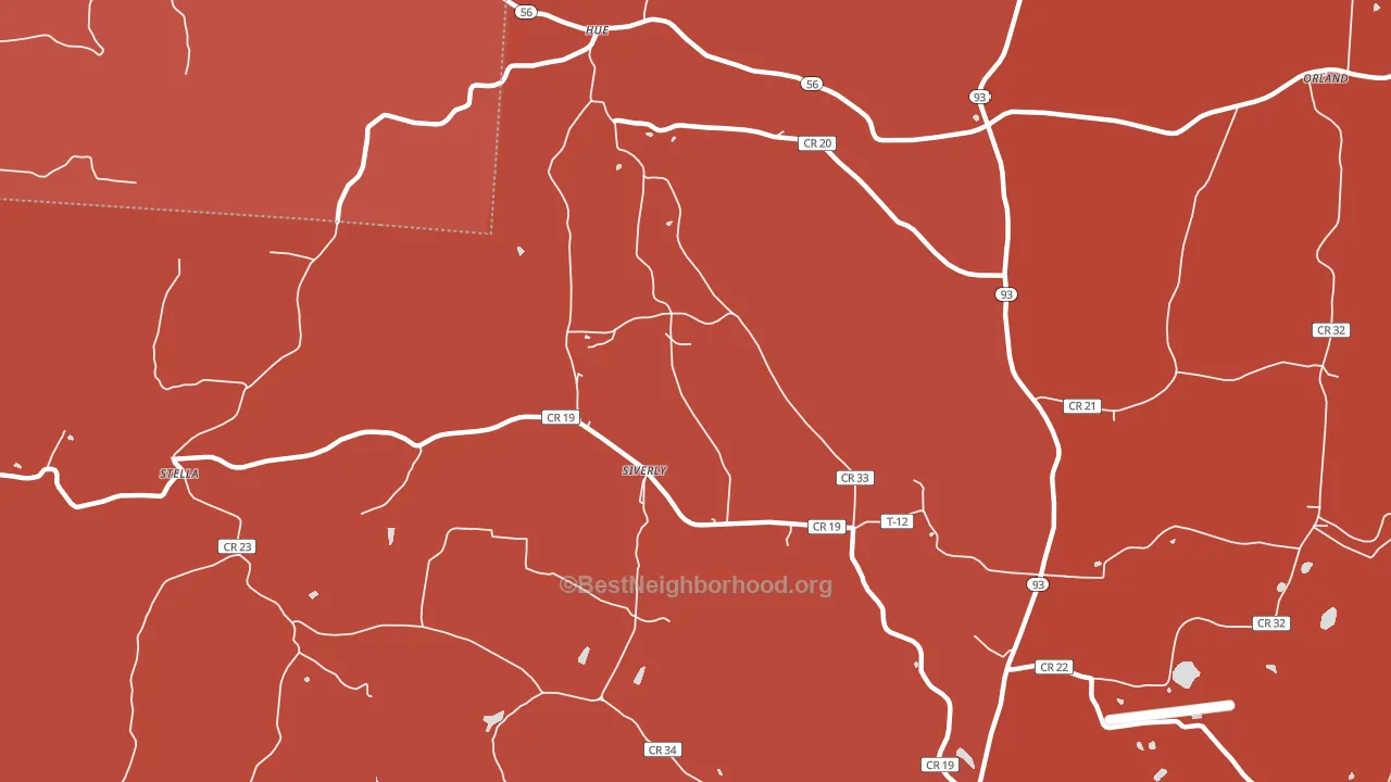 45622, OH block-group political-lean map