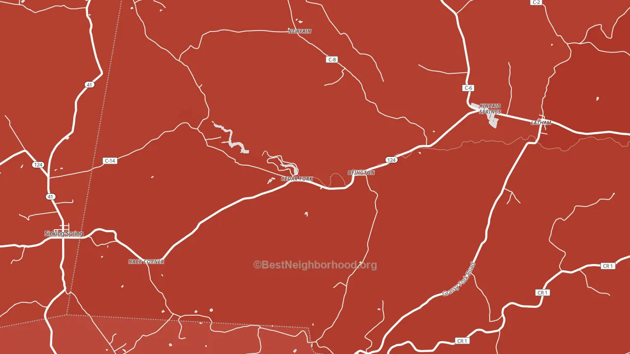 45646, OH block-group political-lean map
