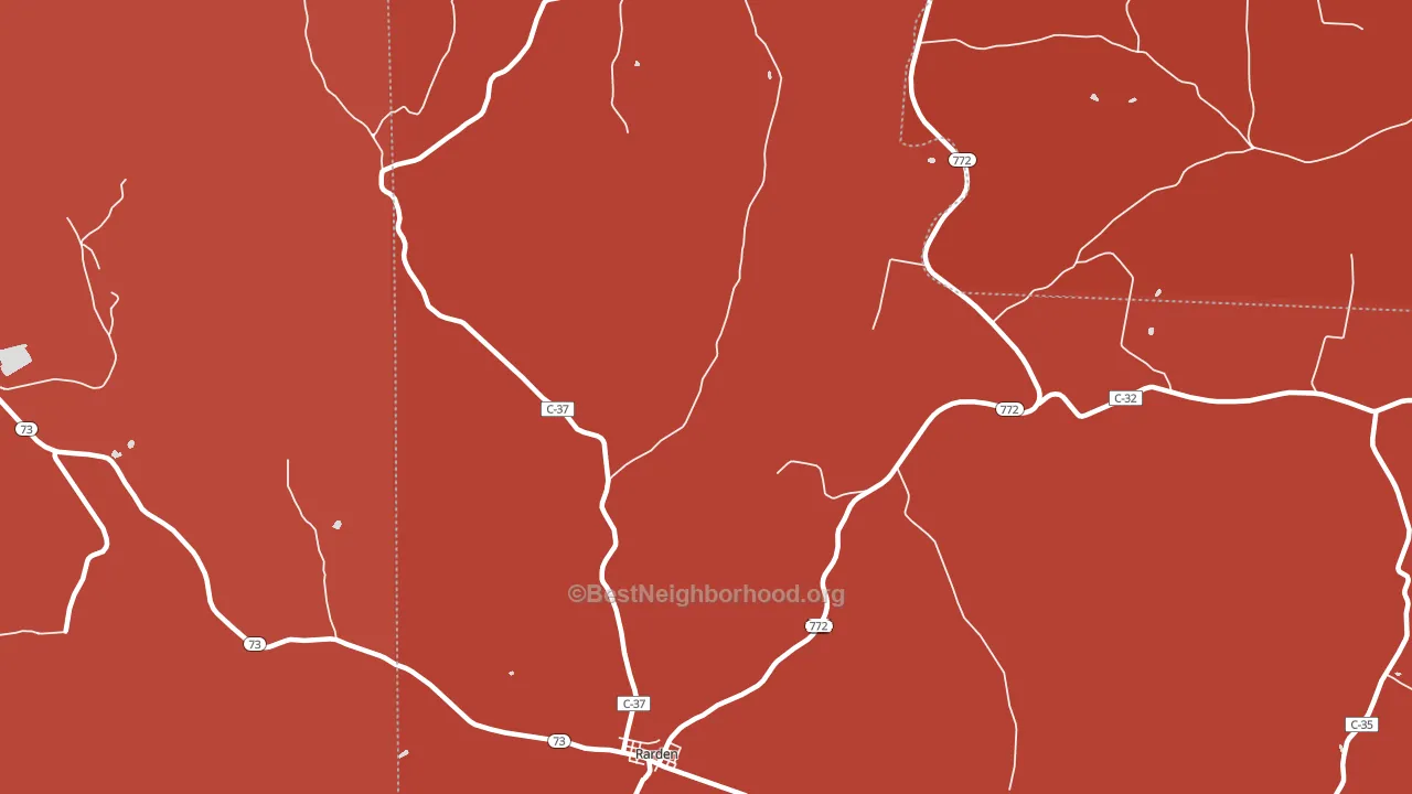 45671, OH block-group political-lean map