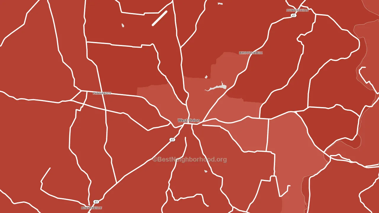 45693, OH block-group political-lean map