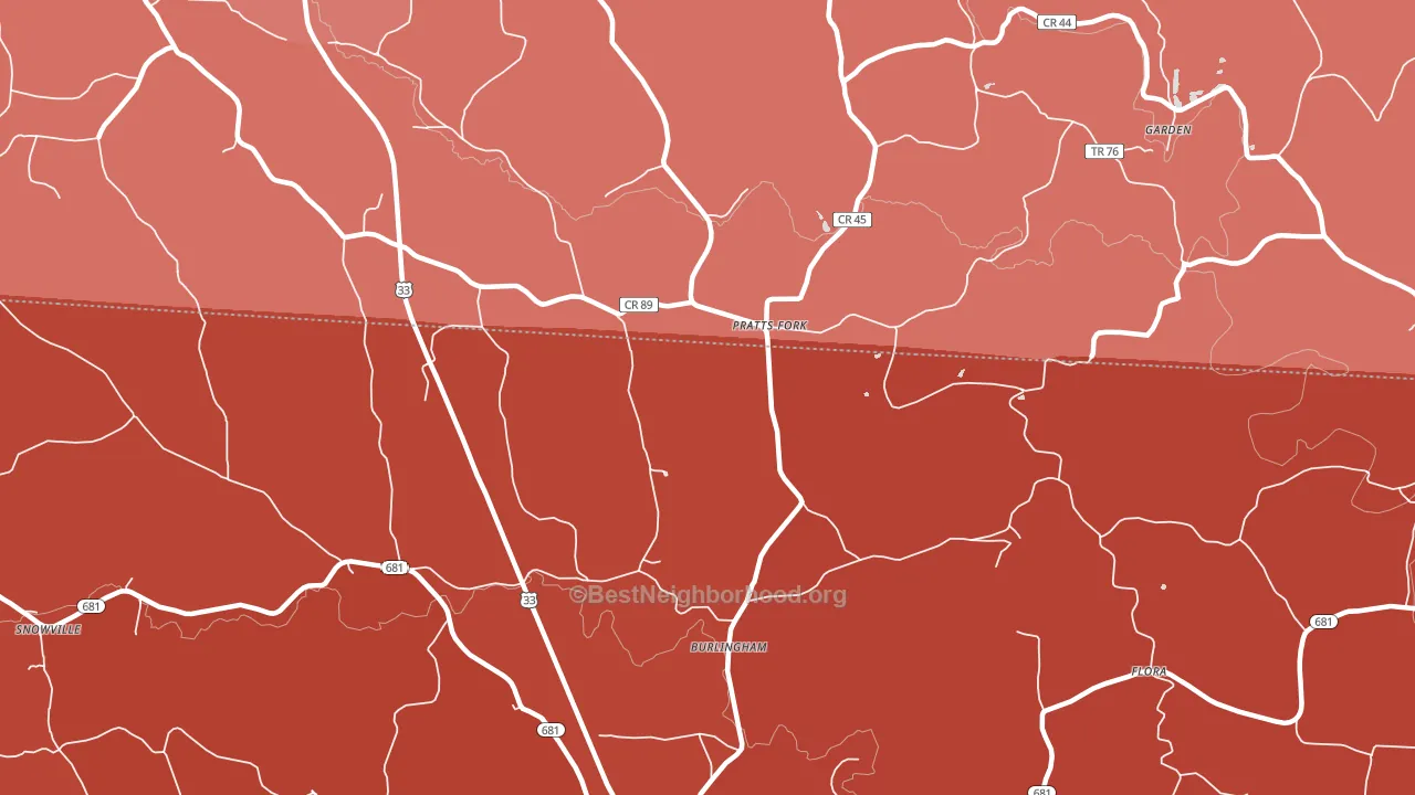 45776, OH block-group political-lean map
