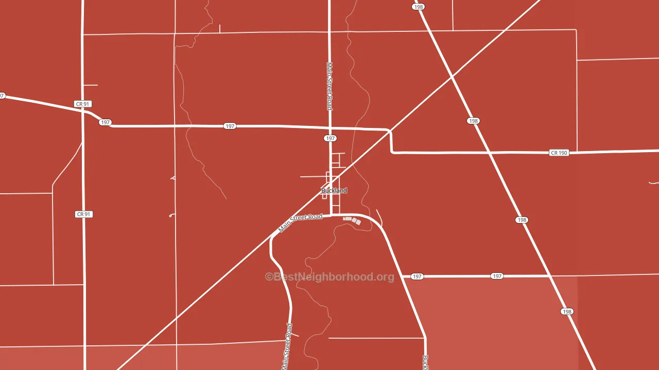 45819, OH block-group political-lean map