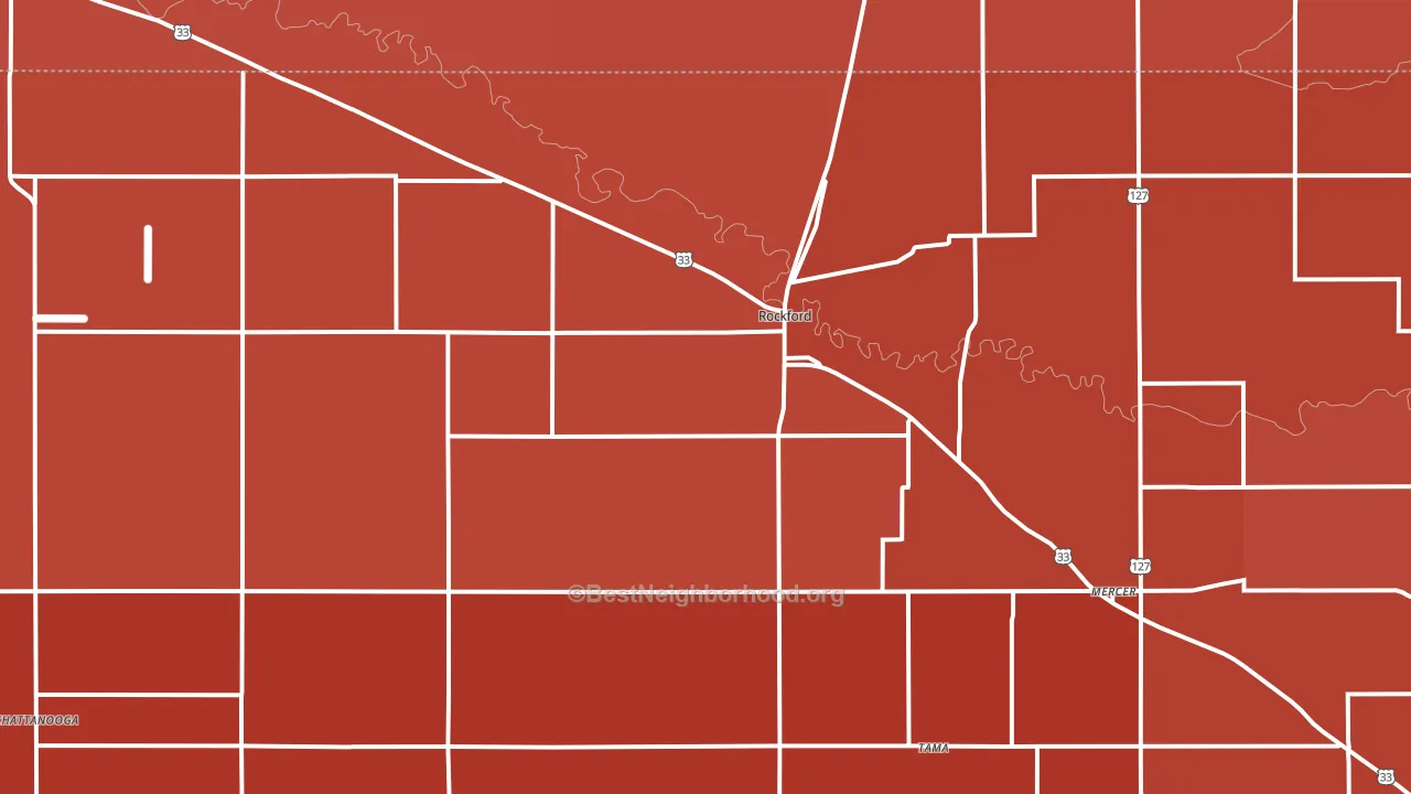 45882, OH block-group political-lean map