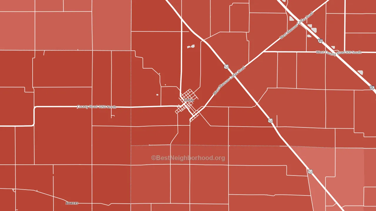 46035, IN block-group political-lean map