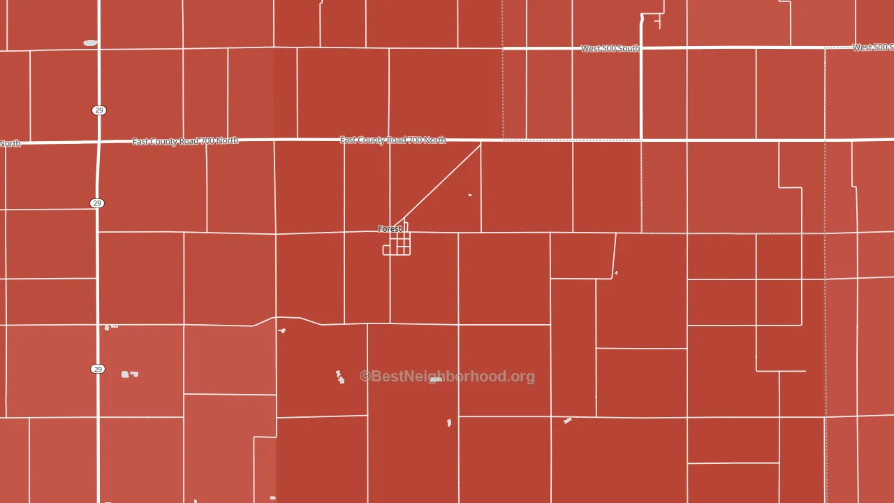 46039, IN block-group political-lean map