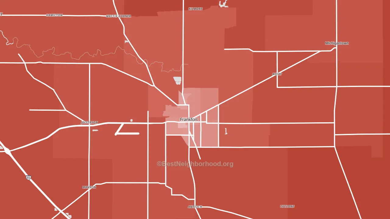 46041, IN block-group political-lean map