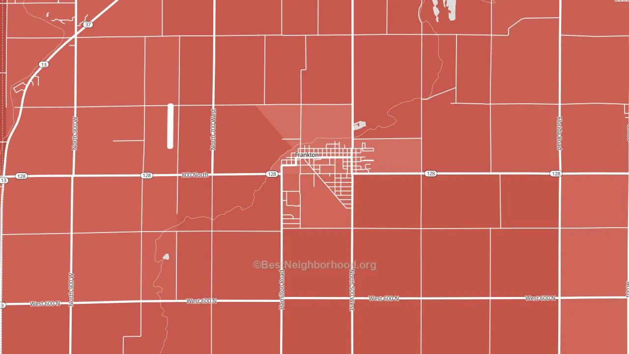 46044, IN block-group political-lean map