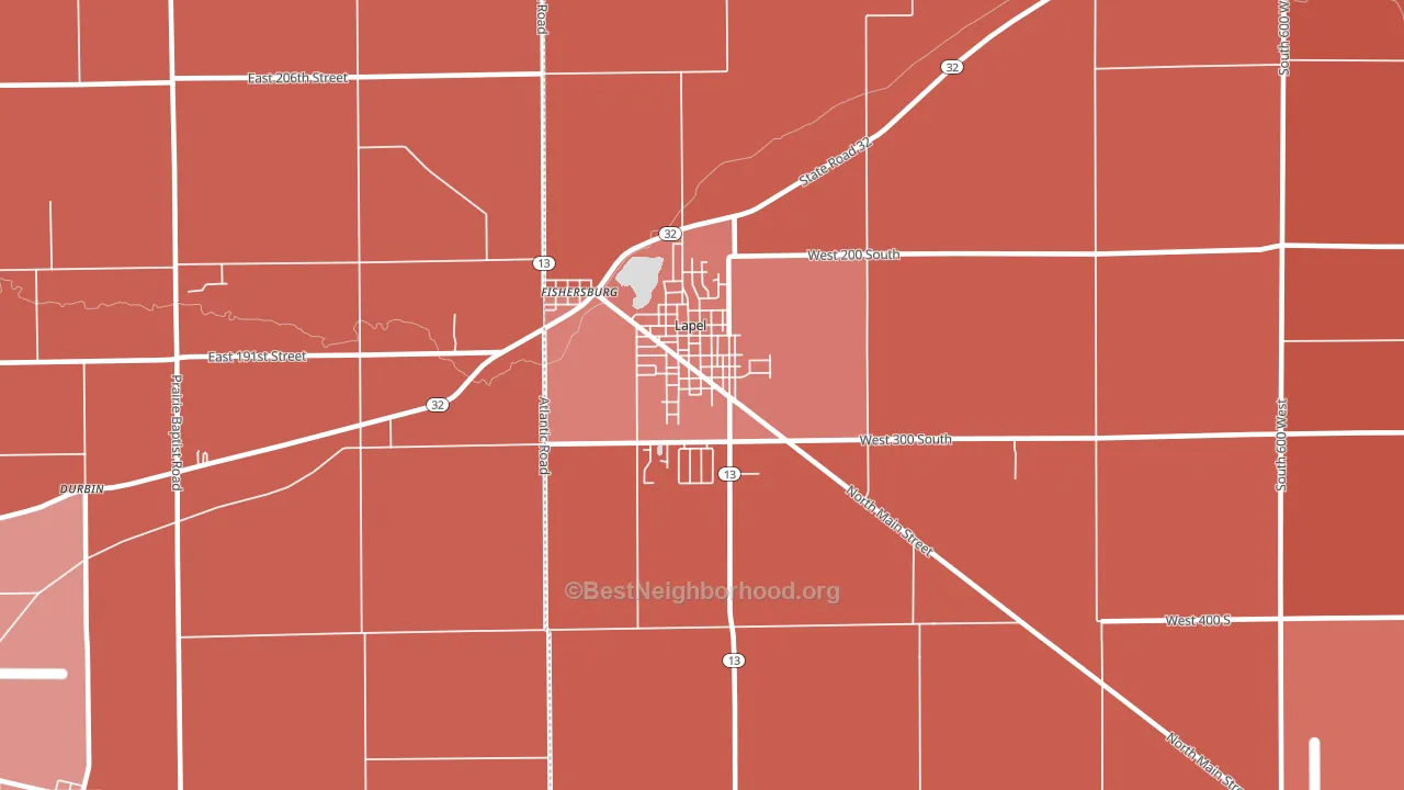 46051, IN block-group political-lean map