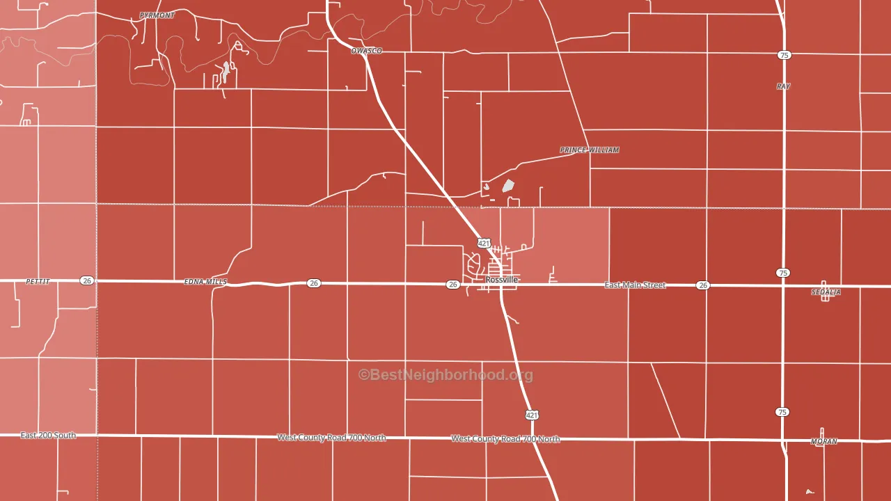 46065, IN block-group political-lean map