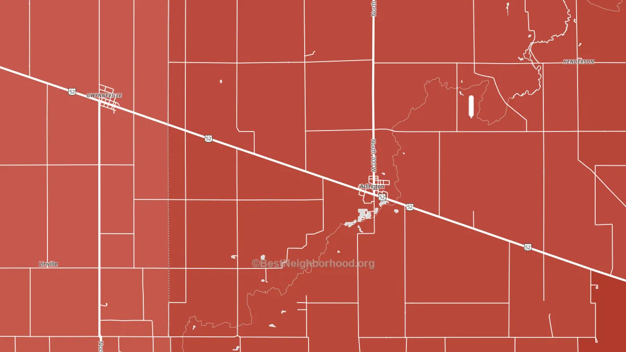 46104, IN block-group political-lean map