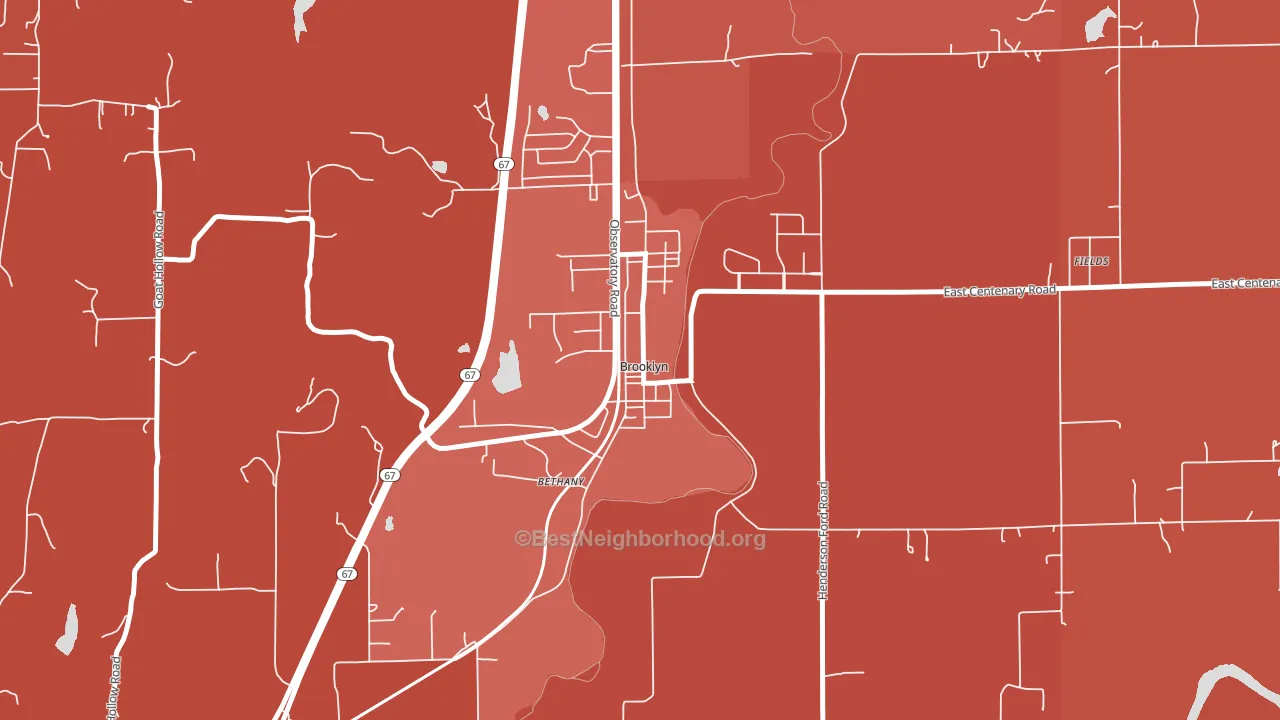 46111, IN block-group political-lean map