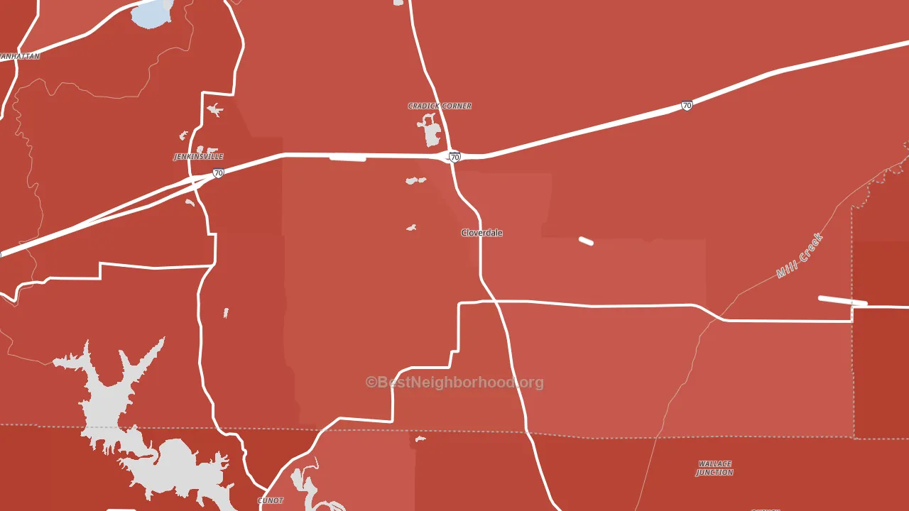 46120, IN block-group political-lean map