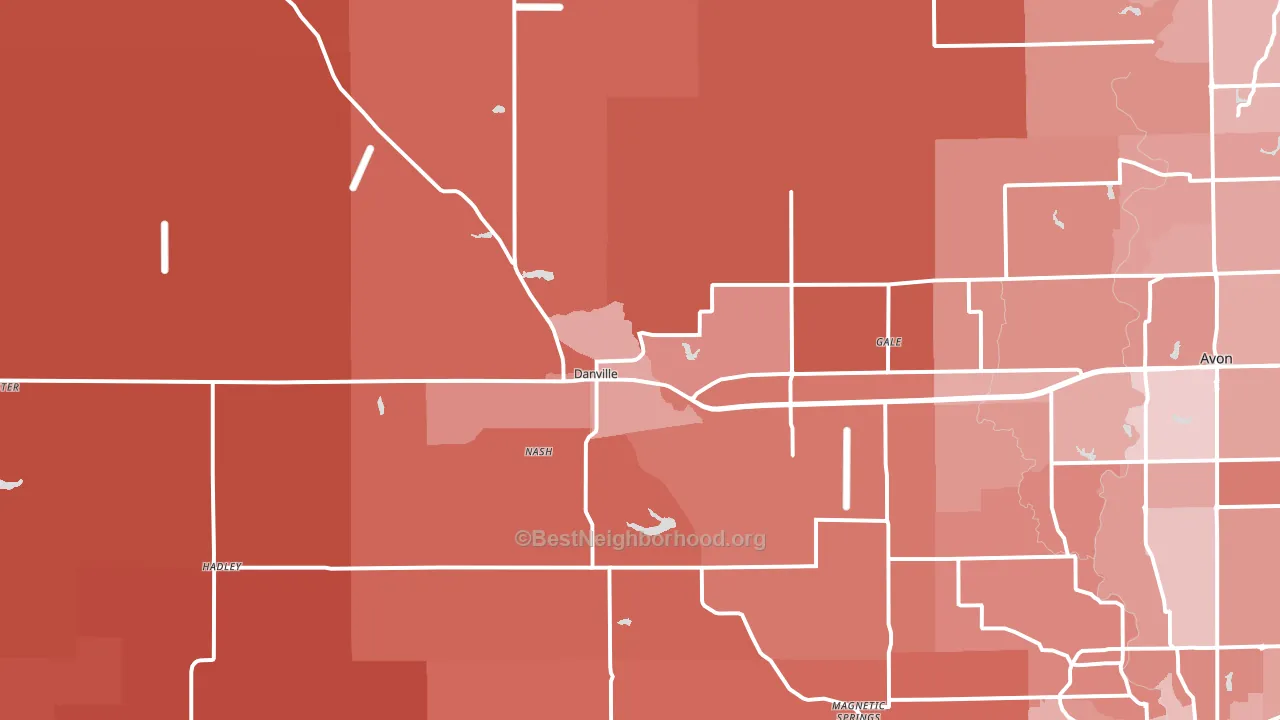 46122, IN block-group political-lean map