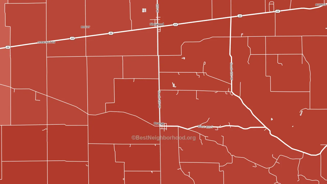 46133, IN block-group political-lean map