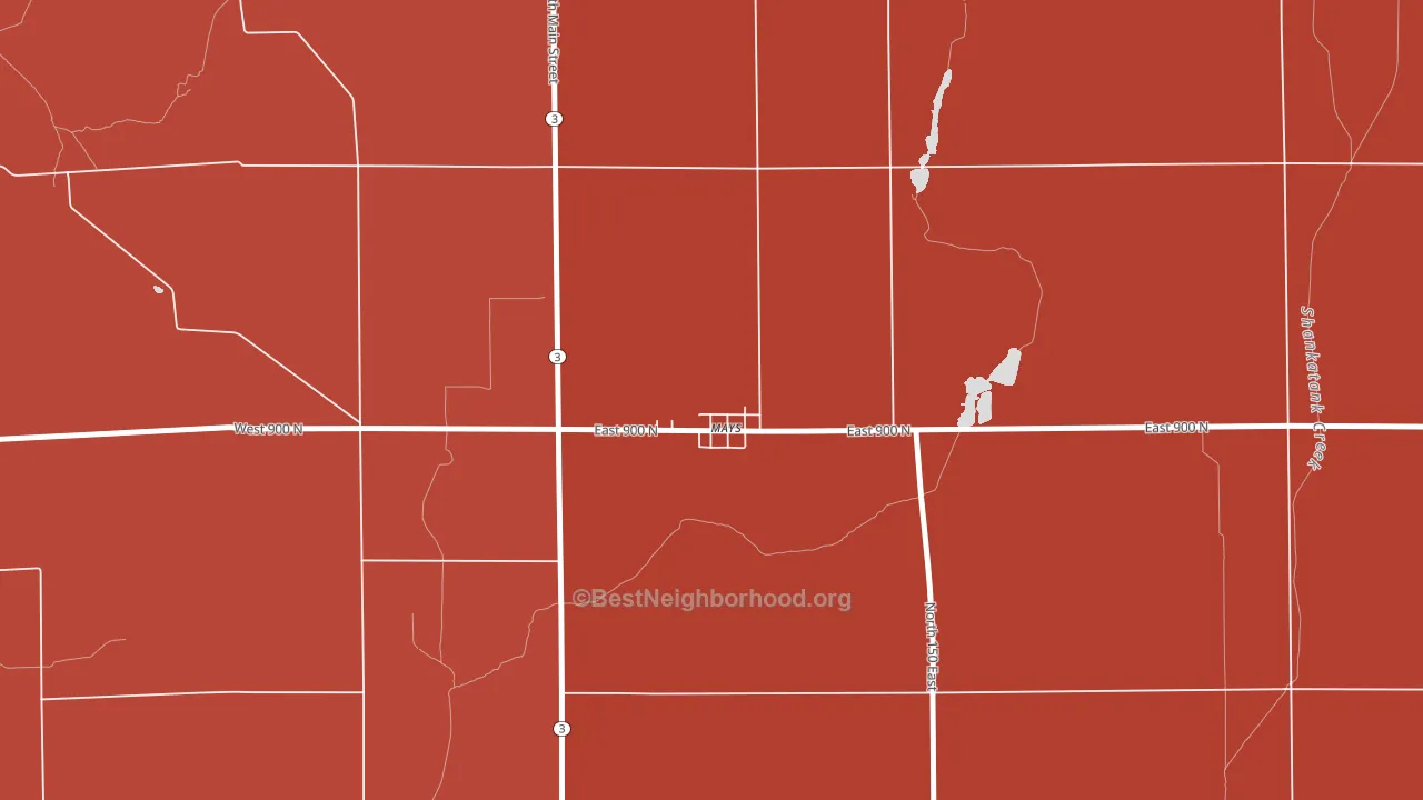 46155, IN block-group political-lean map