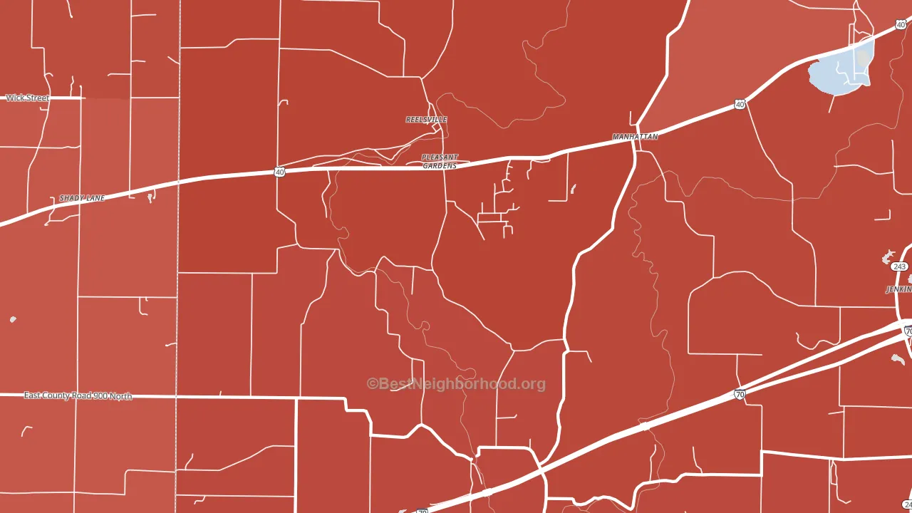 46171, IN block-group political-lean map