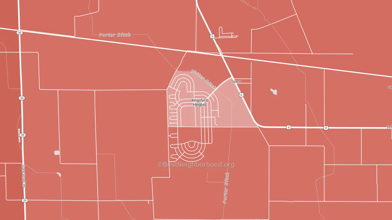 46346, IN block-group political-lean map