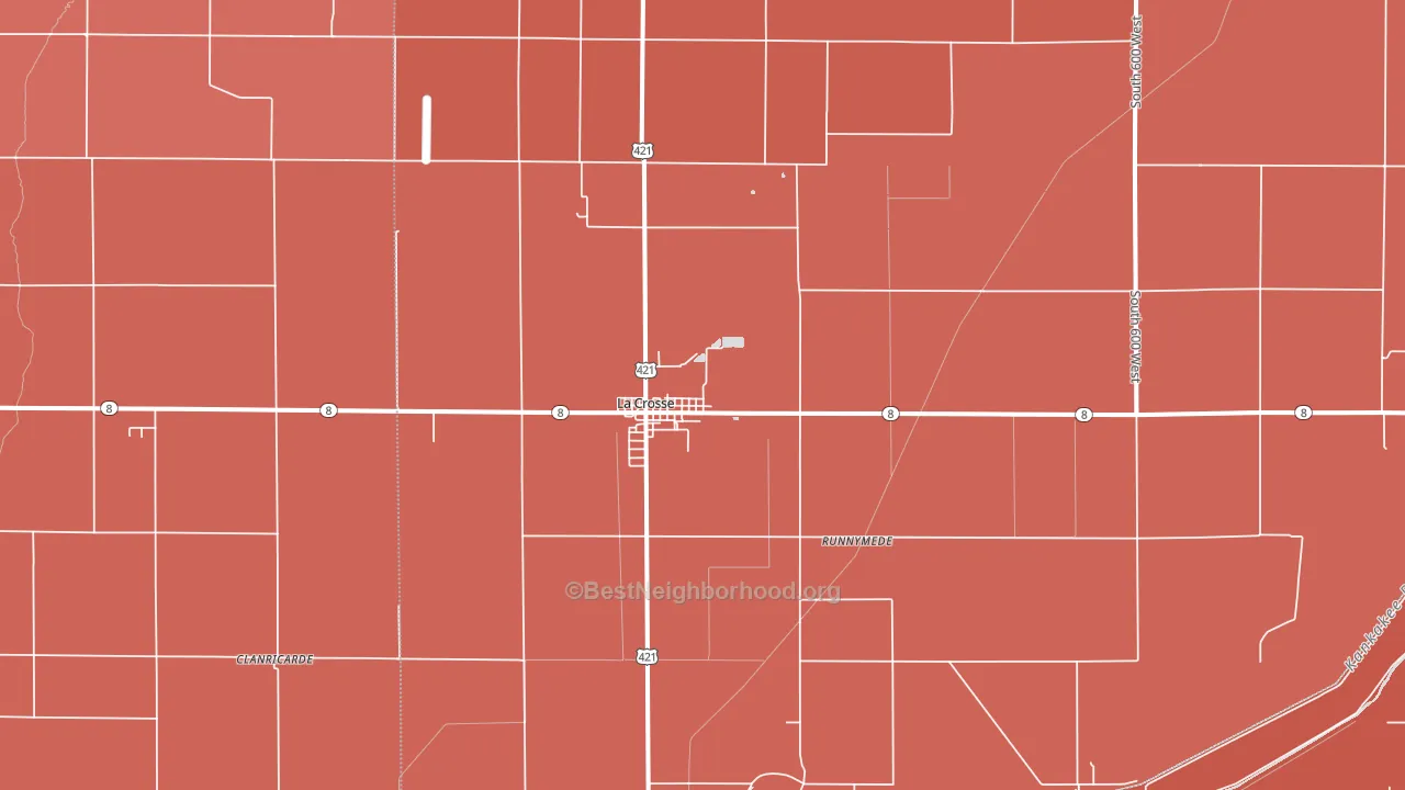 46348, IN block-group political-lean map