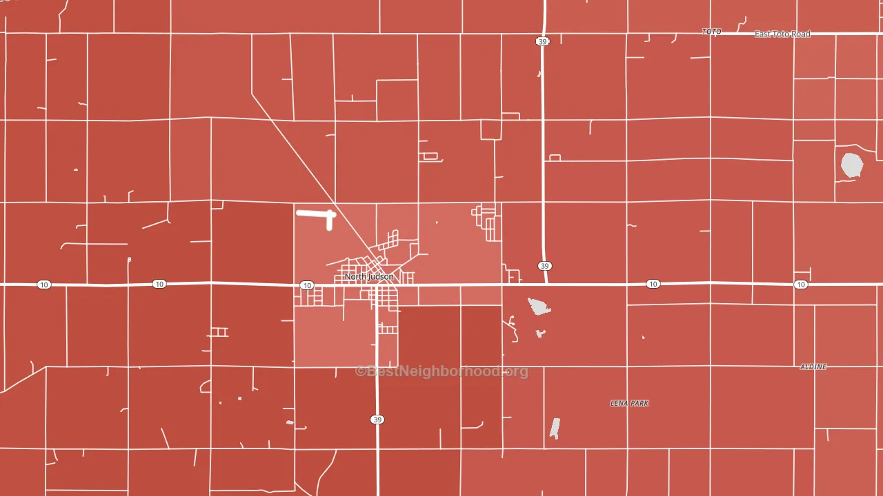 46366, IN block-group political-lean map