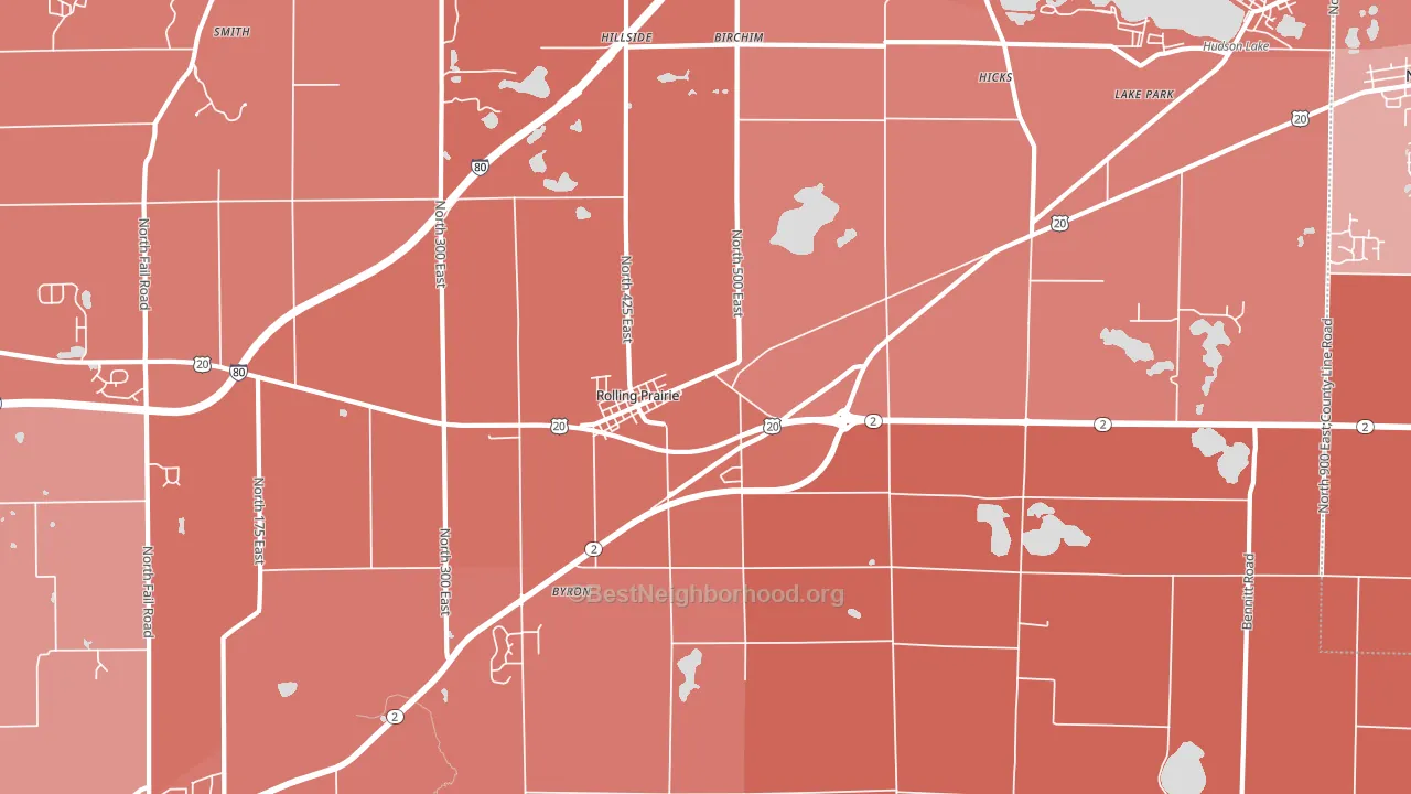46371, IN block-group political-lean map