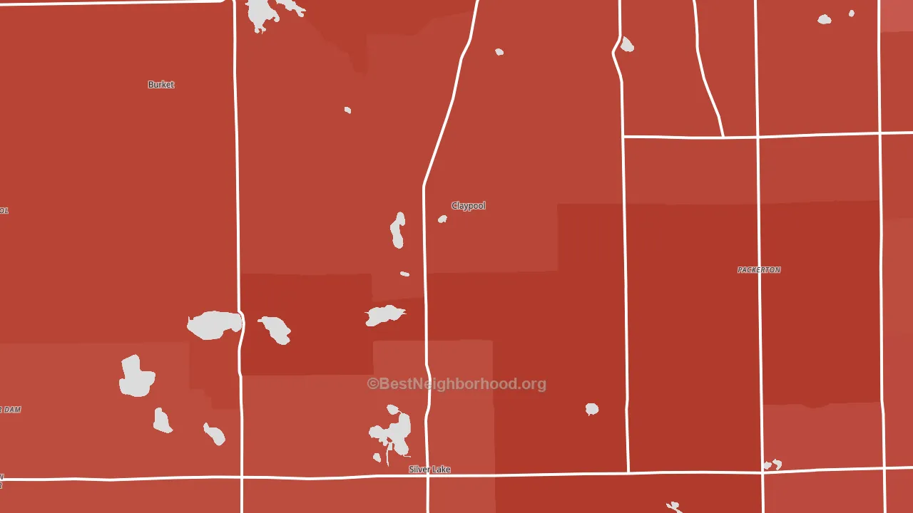 46510, IN block-group political-lean map