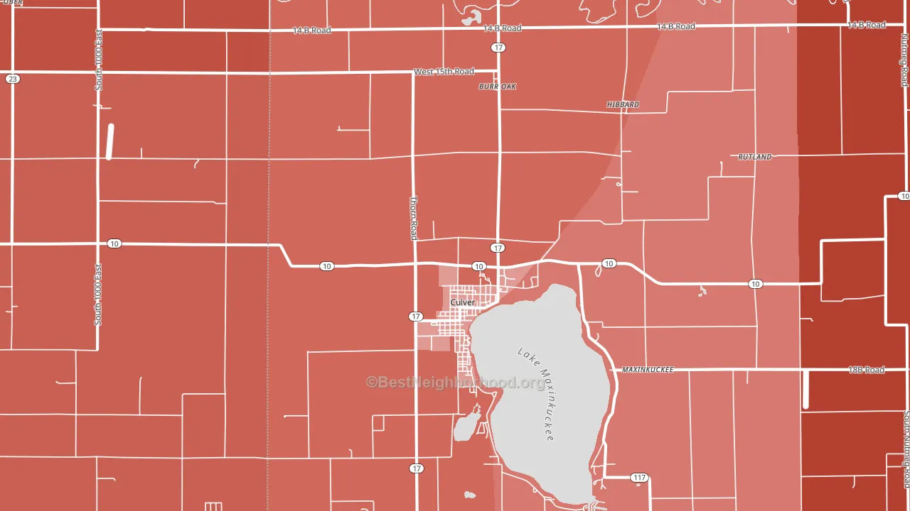 46511, IN block-group political-lean map