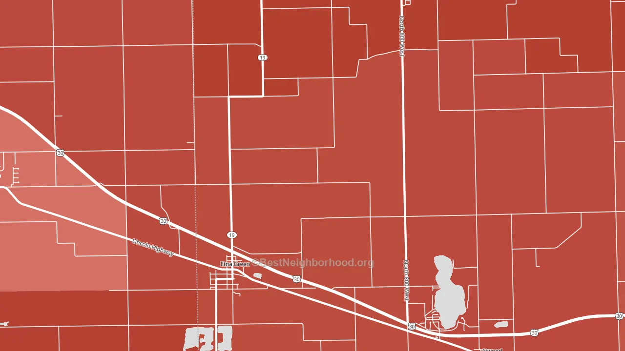 46524, IN block-group political-lean map