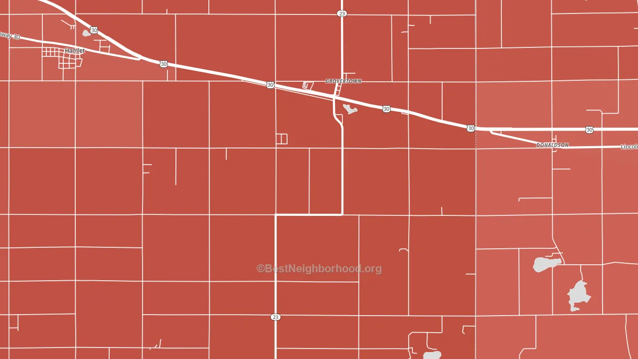 46531, IN block-group political-lean map