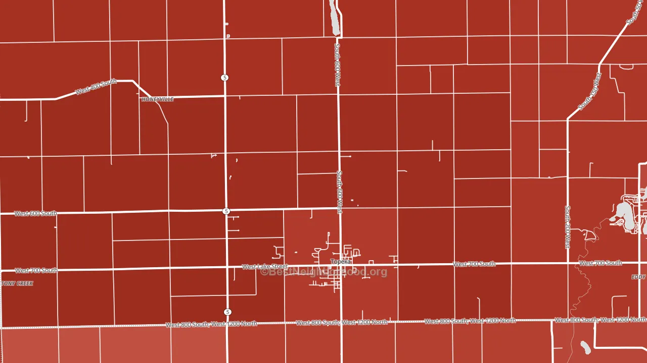 46571, IN block-group political-lean map