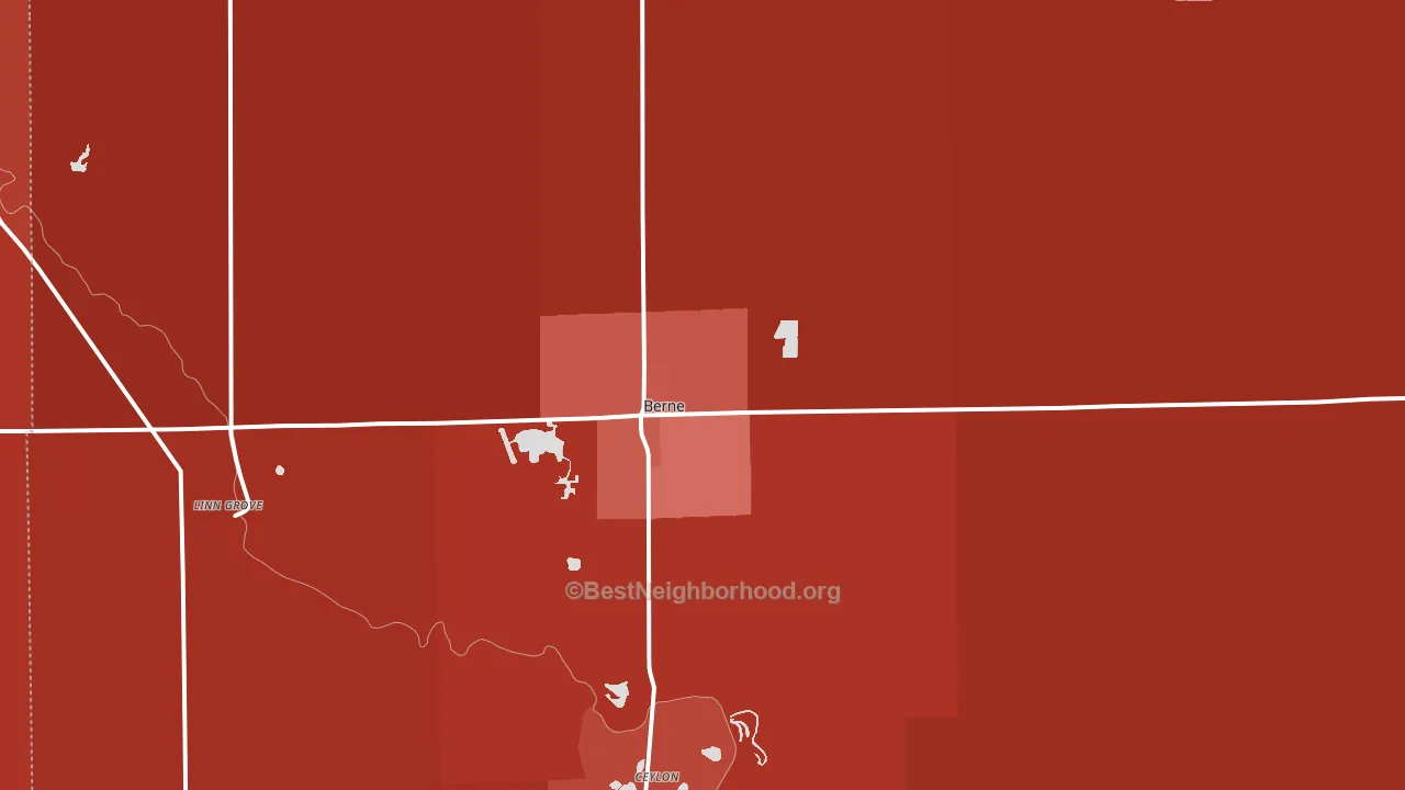 46711, IN block-group political-lean map