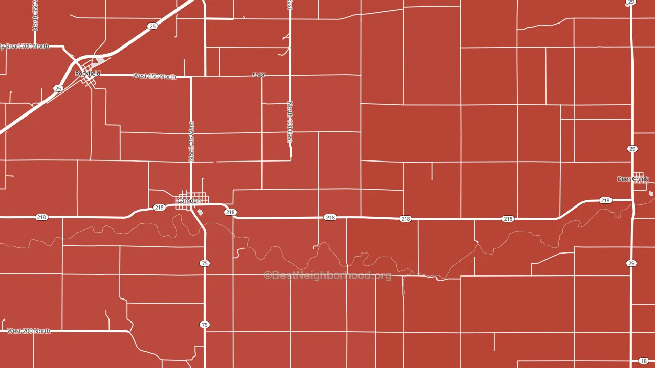 46917, IN block-group political-lean map