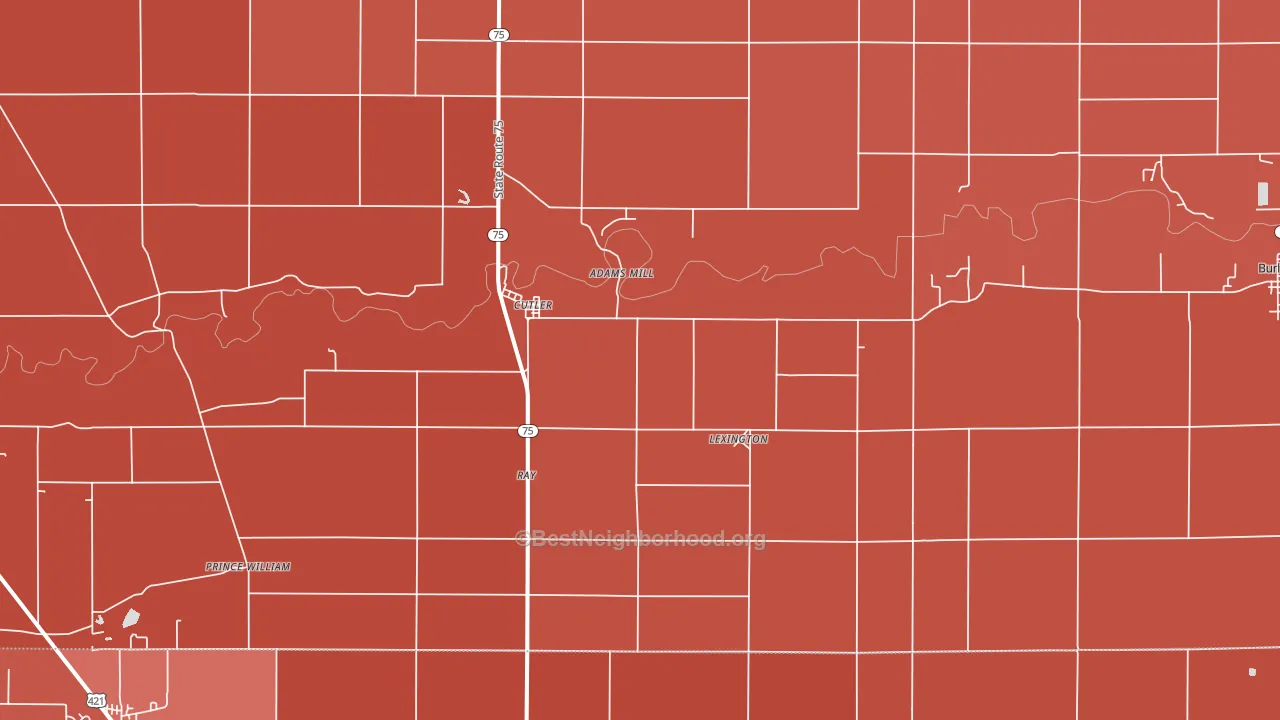46920, IN block-group political-lean map