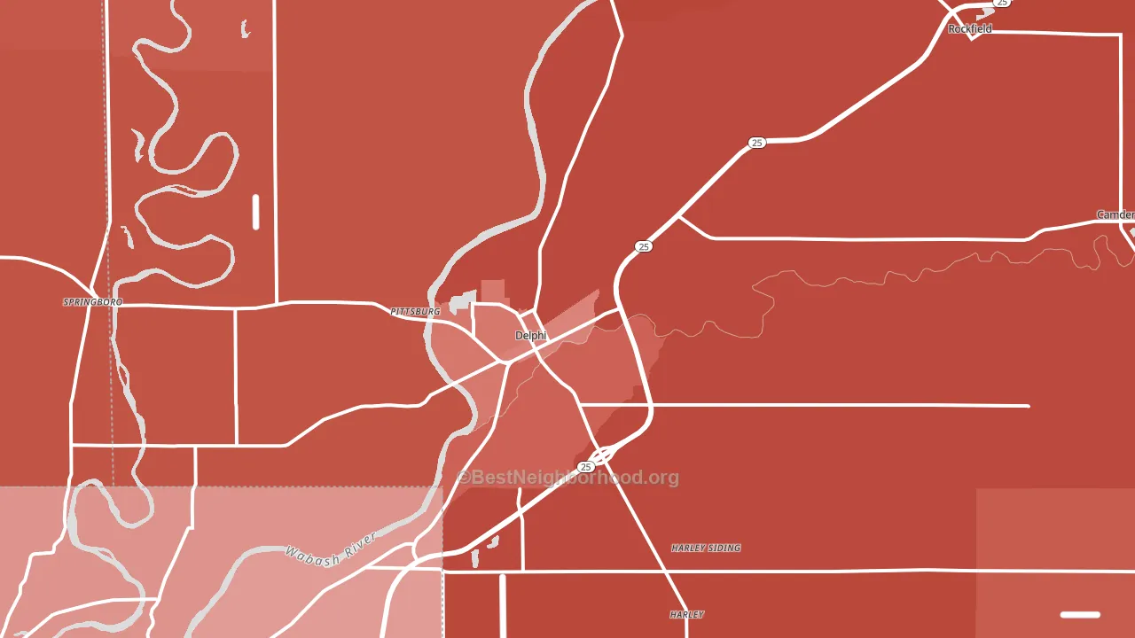 46923, IN block-group political-lean map