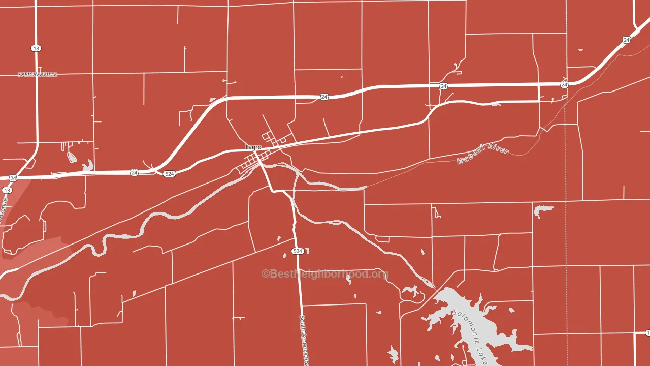 46941, IN block-group political-lean map