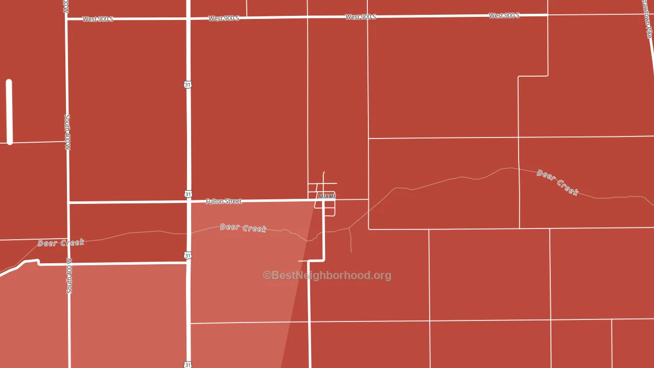 46959, IN block-group political-lean map