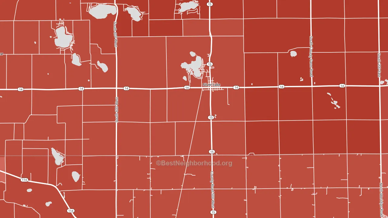 46982, IN block-group political-lean map