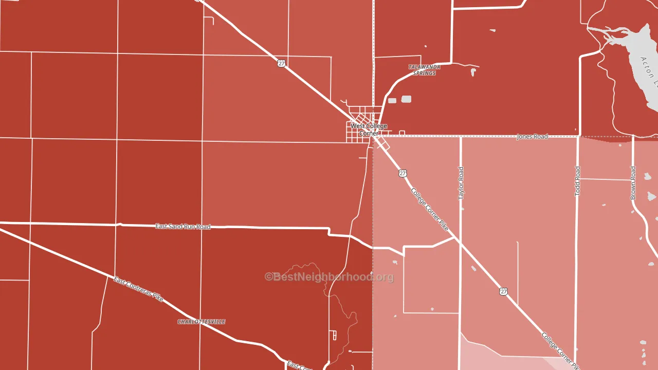 47003, IN block-group political-lean map