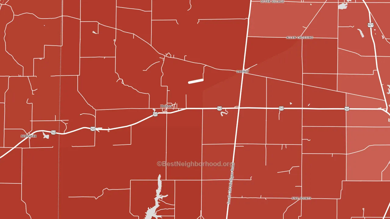 47023, IN block-group political-lean map