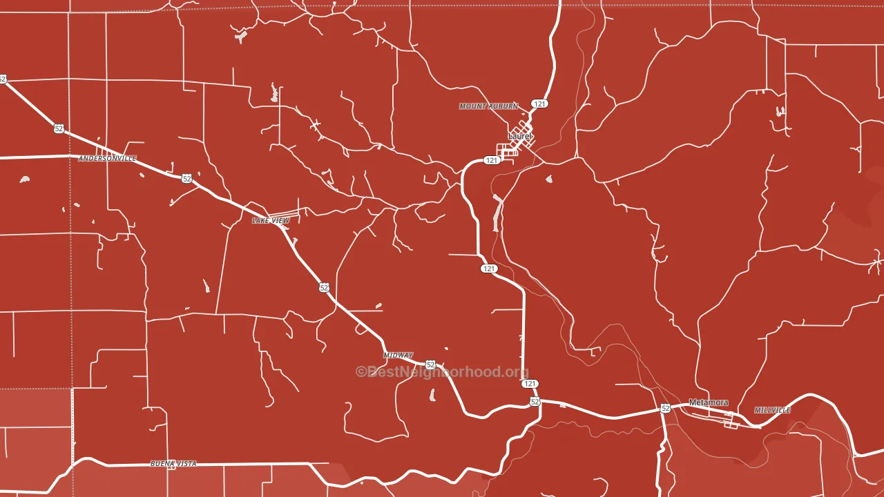 47024, IN block-group political-lean map