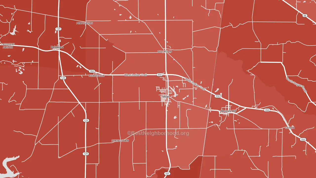 47031, IN block-group political-lean map