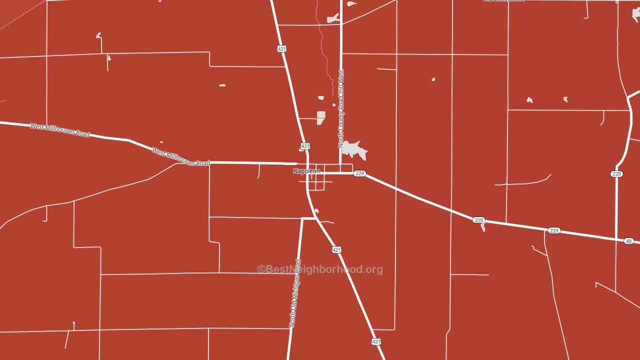 47034, IN block-group political-lean map