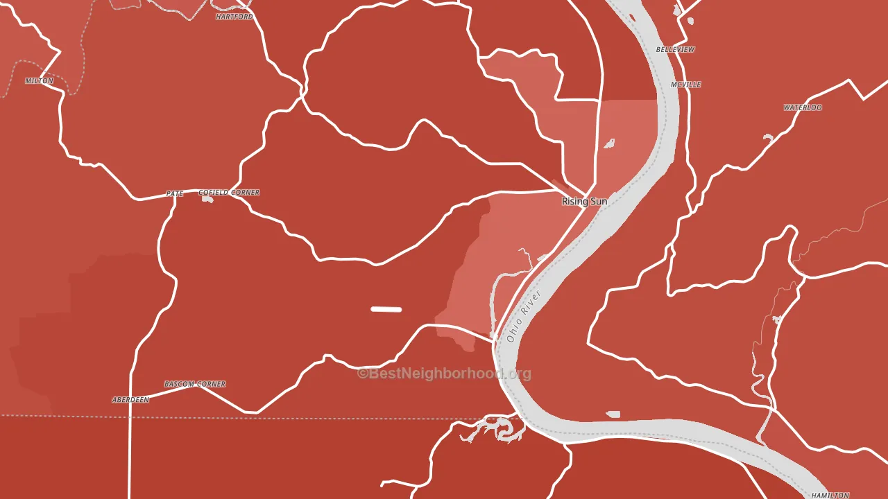 47040, IN block-group political-lean map