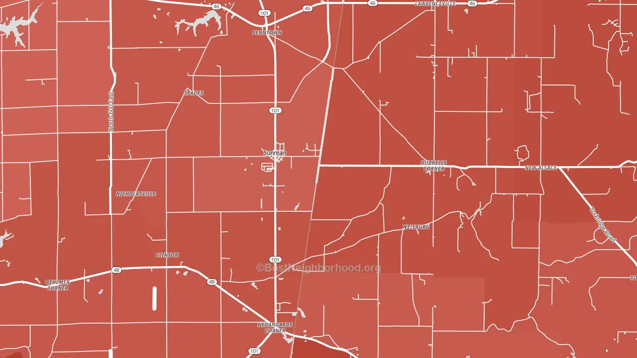47041, IN block-group political-lean map