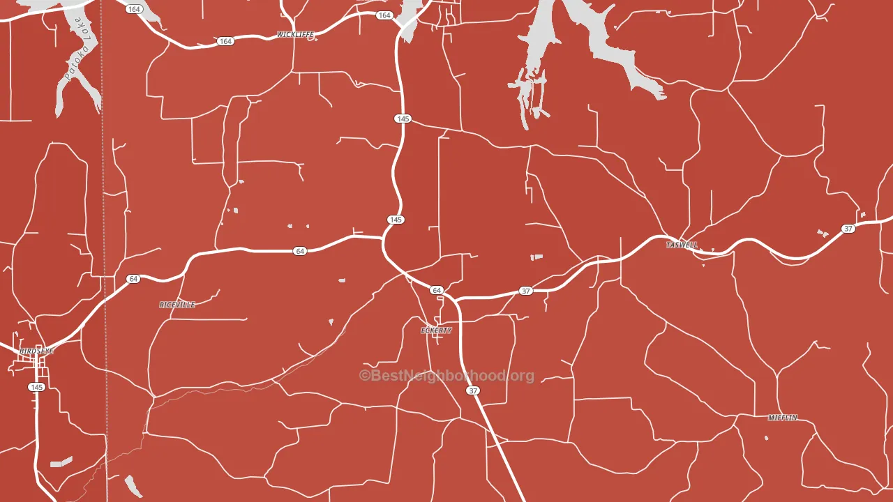 47116, IN block-group political-lean map