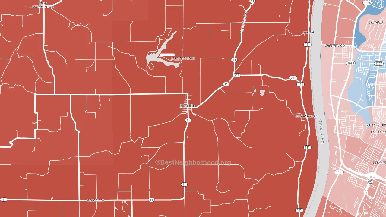 47117, IN block-group political-lean map